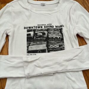 Garage Graphic Long Sleeve Crewneck Top